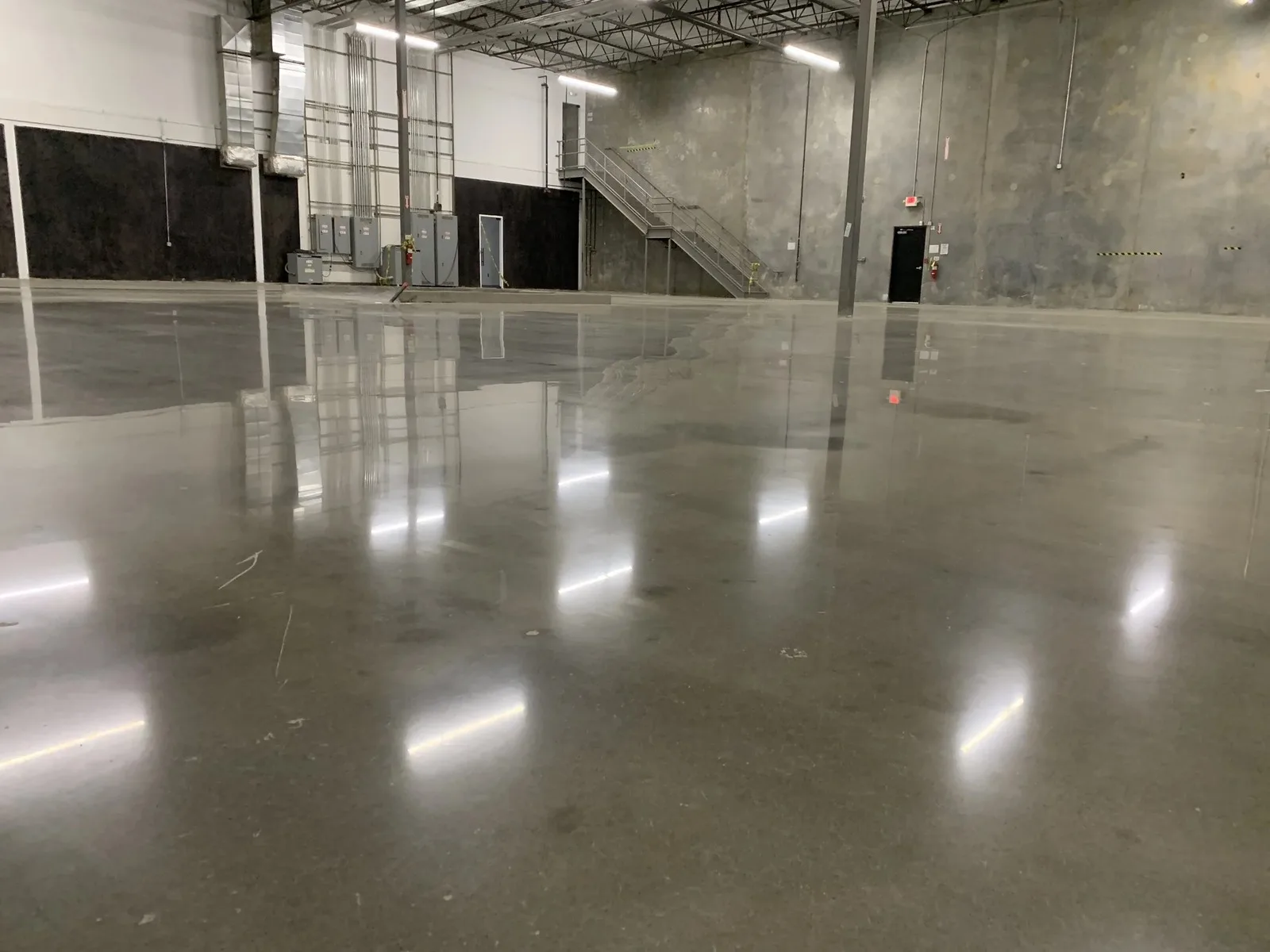 Polished concrete floor in a Utah commercial space